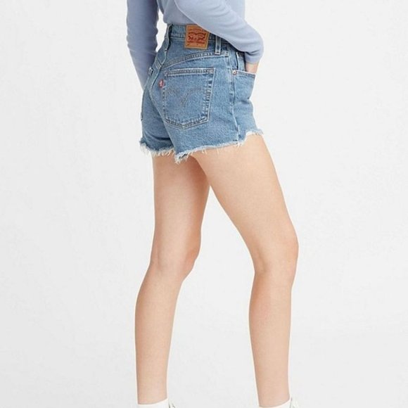 Levi's 501 Original High-Rise Cut-Off Jean Shorts - Picture 3 of 7